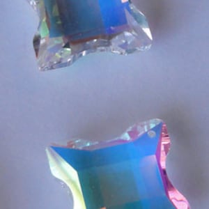 38mm Celestial Crystal AB STAR / CROSS Prism Pendant Suncatcher Charm