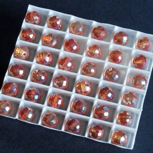 12pc - 8mm Thunder Polish Crystal Wine AB 2X 96 Facet Disco Ball Spacer Beads