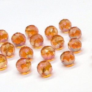 6pc - 15mm Thunder Polish Crystal Wine AB 2X Faceted Ball Focal Spacer Beads