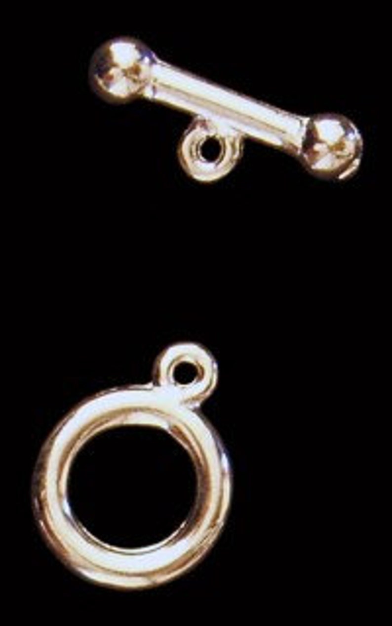 13mm Silver Plated Metal Toggle Clasp Closure 6 Sets
