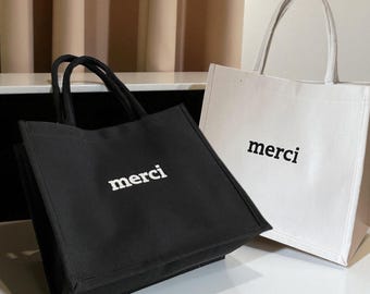 Bolsa de lona estilo sacola para mulheres