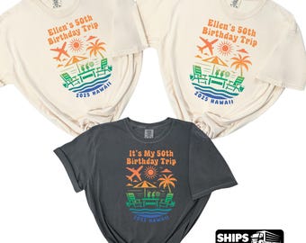 Comfort Colors Custom Personalized Family Matching 50th Birthday Trip Gift Shirt