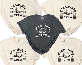 Comfort Colors Camping Crew 2026 Shirt, Family Camping Trip Shirt, Matching Camping Tees, Camp Lover Gift