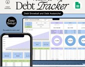 Debt Snowball Tracker | Aesthetic Debt Payoff Spreadsheet | Google Sheets Finance Template | Budget Tracker