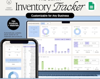 Inventory Tracker: Google Sheets, Small Business Spreadsheet