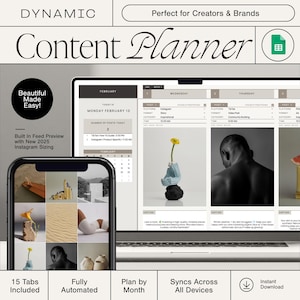 Content Planner | Content Calendar | Social Media Content Planner | Google Sheets Spreadsheet