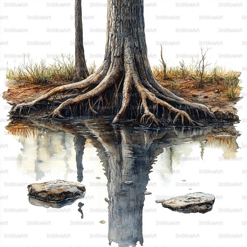 Tree Roots In Water 24 Swamp Roots Clipart, Tree Roots in Water Dark Forest Swamp Scene ...