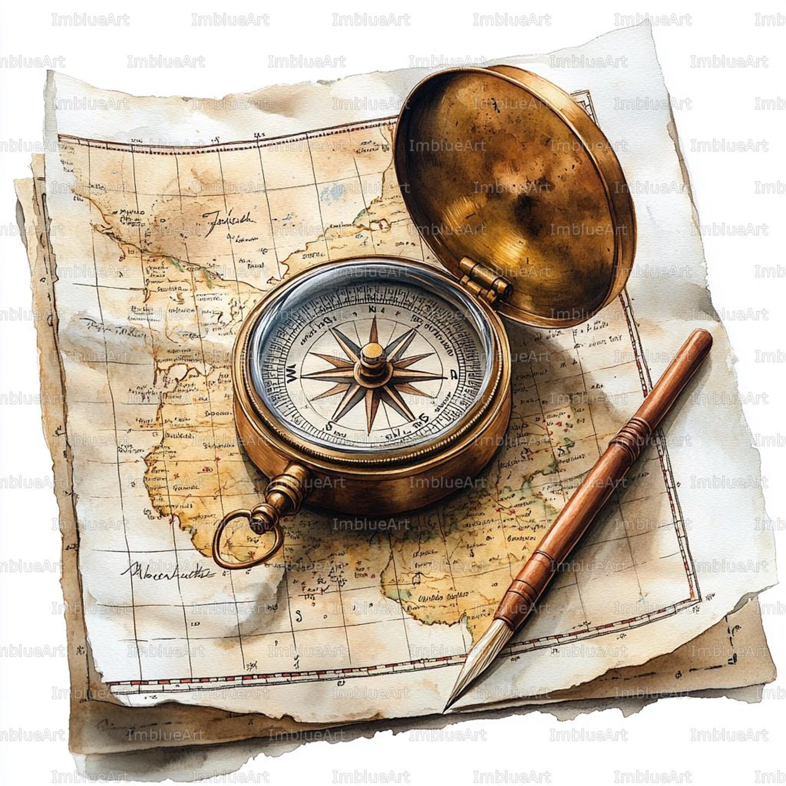 24 Vintage Compass Clipart, Antique Compass Art, Travel Compass ...