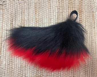 Custom order mini nub two color fursuit tail