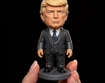 Presidential Trump Figure Bobblehead - 3D Printable STL File for Desktop Figurine and Display