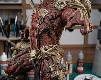Hellbound Demon Warrior STL | Dark Fantasy 3D Print Statue | Gothic Resin Collectible Model