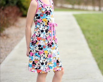 Lily Bird Studio PDF sewing pattern Rinna's dress for girls -  1 to 10 years