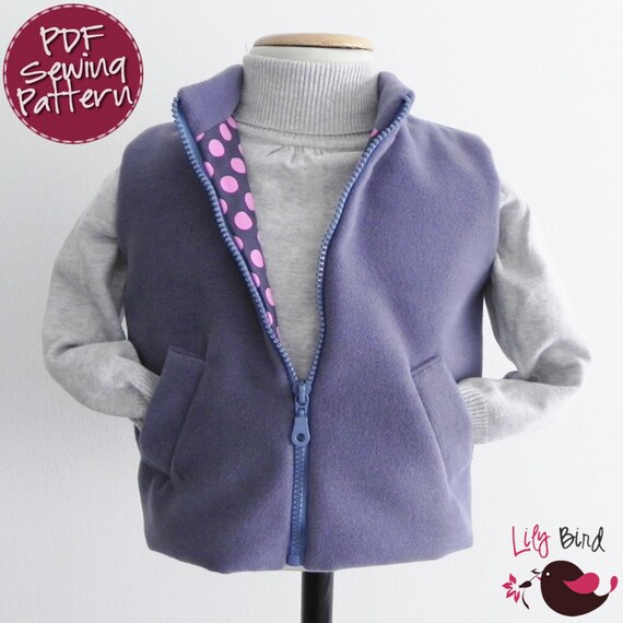 Simple Vest for Boys and Girls 12 Months to 8 Years PDF - Etsy