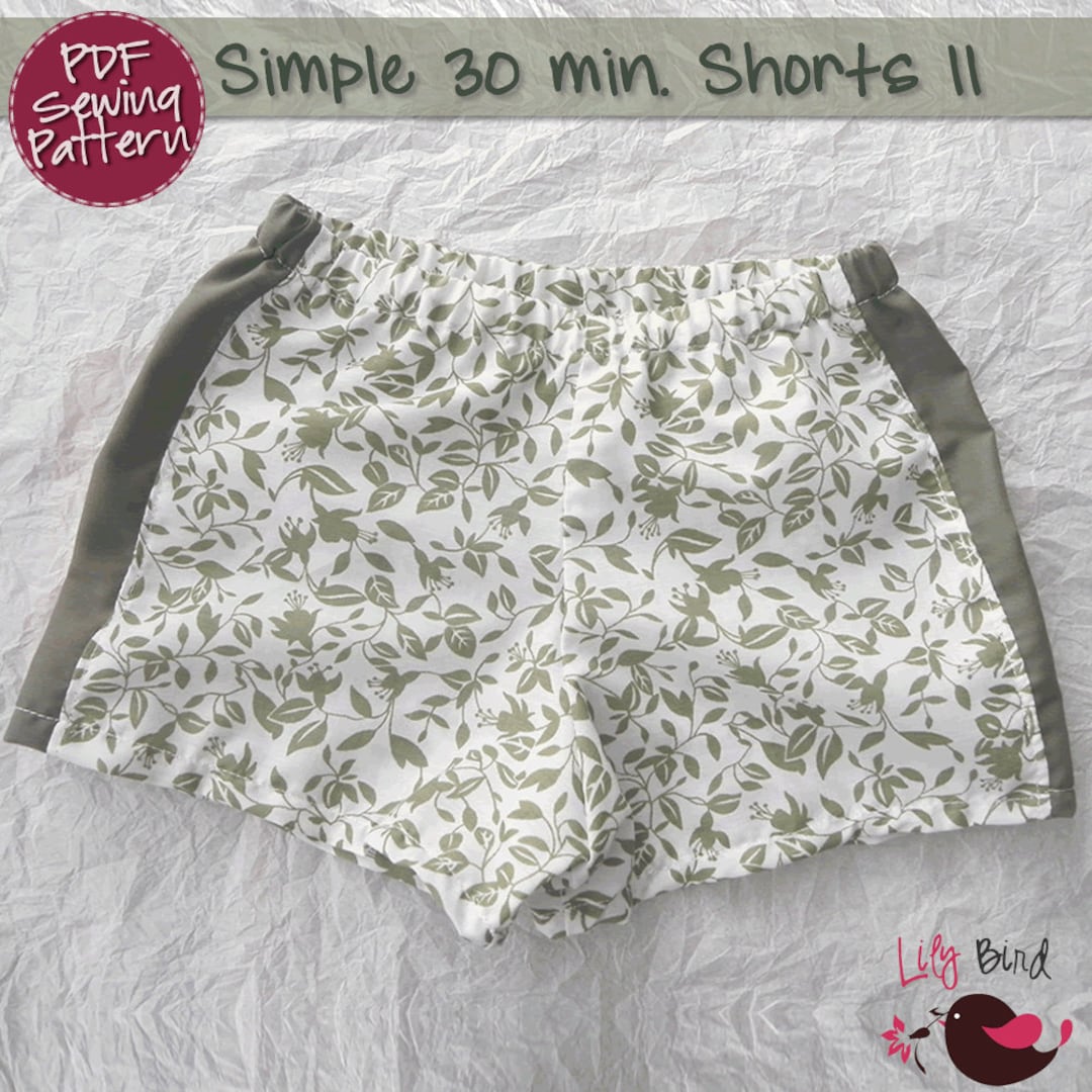 Simple 30 Minutes Shorts II 0 Months to 8 Years Pattern - Etsy