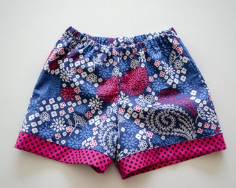 Simple 30 minutes Shorts for boy/girl- perfect project for beginners - 0 months to 8 years - PDF Pattern and Tutorial - easy sew