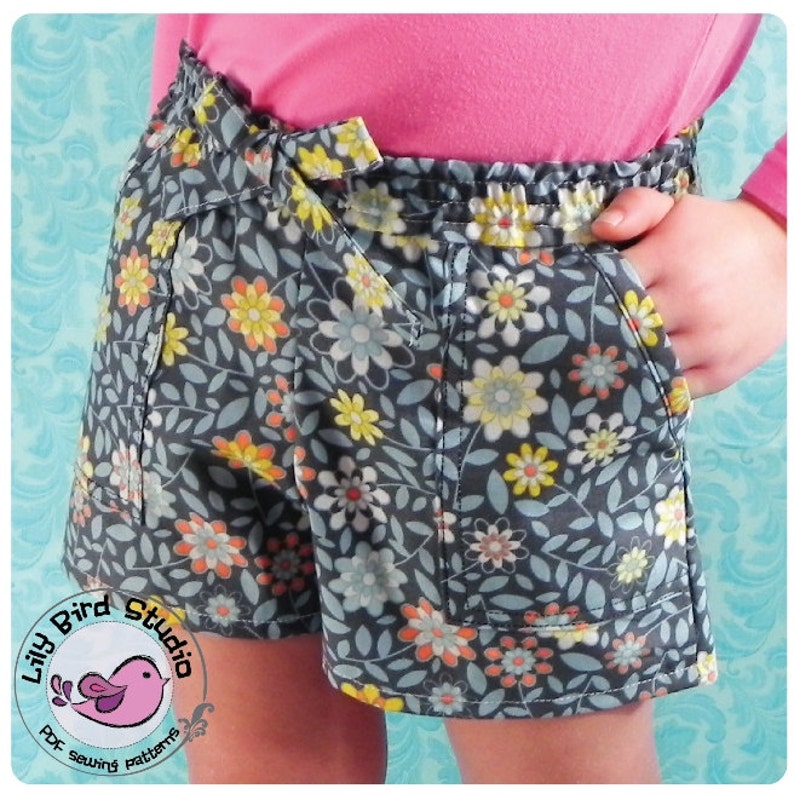 Shorts With Pockets for Girls Elastic Waistband Easy Sew Etsy