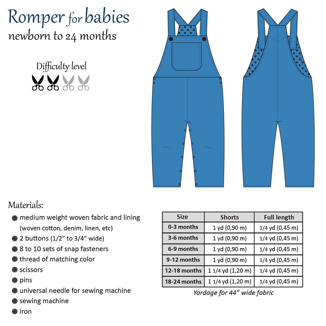 Overall / Romper/ Jumpsuit for Babies Newborn up to 24 Etsy