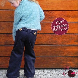 Lily Bird Studio PDF Sewing Pattern Ben & Mia Pants with Pockets for Boy and Girl 12 months to 6 years image 3
