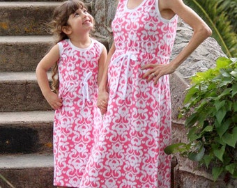 Mommy and me - Rinna's dress - size ranges XS to XXL (women) and 1 to 10 years (girls)