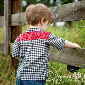 Summer shirt for Boys 12 months to 6 years pdf Pattern and Instructions FREE Shipping image 3