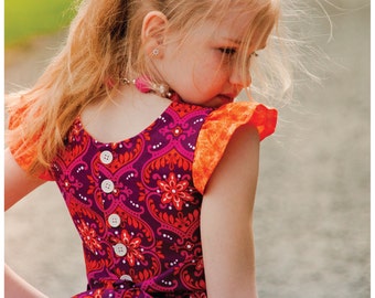 Lily Bird Studio PDF sewing pattern Camille's dress -  12 mths to 10 yrs - intermediate sewers, invisible zipper or buttons