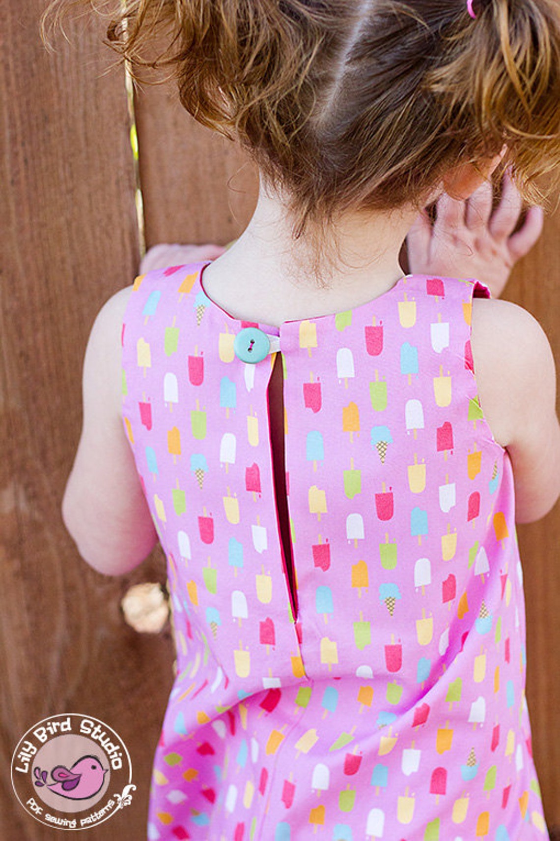 A Line Dress Simple Easy Sew Lined Bodice Button and Etsy