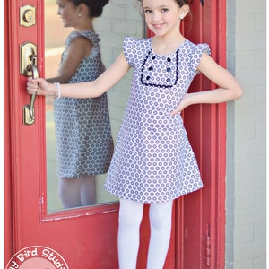 Lily Bird Studio PDF Sewing Pattern Kate's Dress 12 mths to 10 yrs A-line, 2 yoke options, lined bodice FREE Shipping image 3