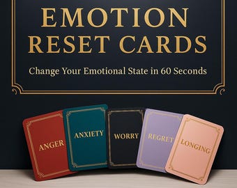 Neuroscience-Based Emotion Cards 24 One-Minute Regulation Rituals Stop Overthinking Reduce Anxiety Calm Your Mind