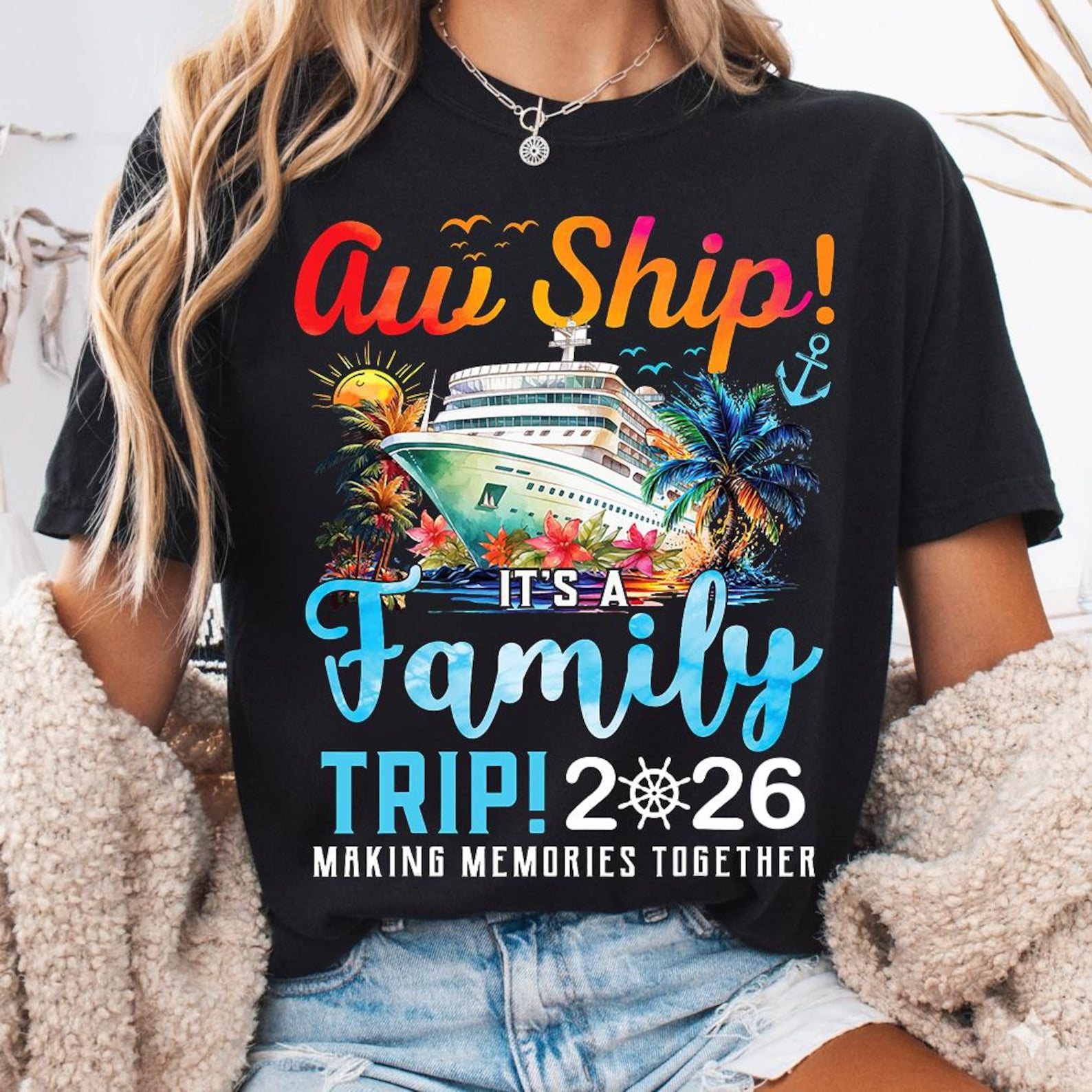 Aw Ship Cruise Trip 2026 PNG Bundle, Family Vacation Shirts, Girls Trip ...