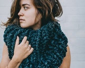 OOAK Knit | The Black Sands Cowl | Knit Scarf | Infinity Scarf | Knit Cowl | Knitted Circle Scarf | Icelandic Knit | Iceland Cowl