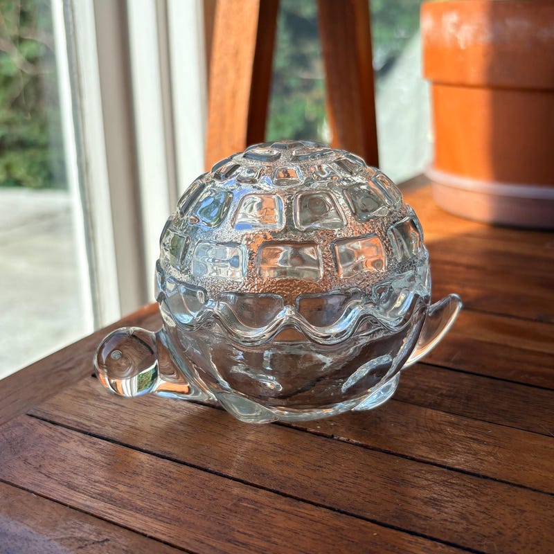 Windshield Turtle Shell Vintage Glass Turtle Bowl - Etsy