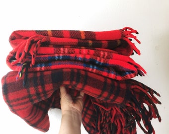 Pendleton blanket / vintage plaid blanket / Tartan wool throw