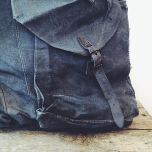 vintage Indigo Rucksack image 6