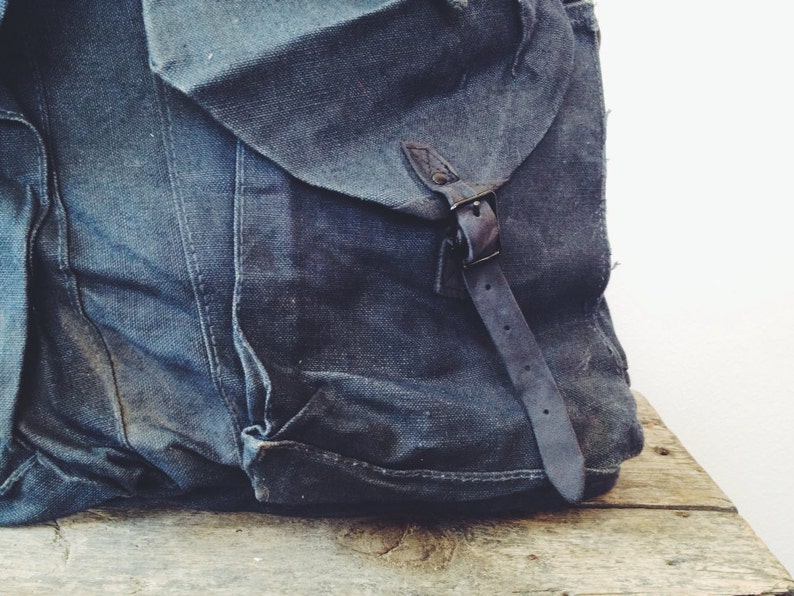 vintage Indigo Rucksack image 6