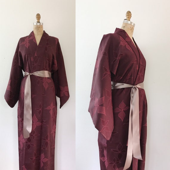 vintage kimono / plum kimono / kimono robe