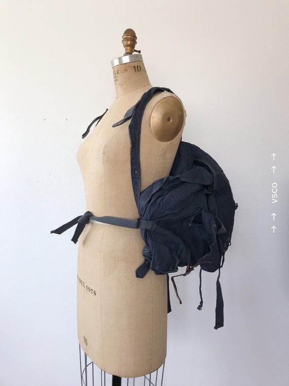 vintage Indigo Rucksack