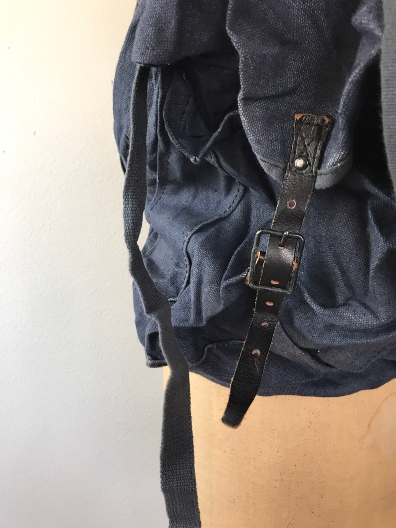 vintage Indigo Rucksack image 7