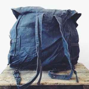 vintage Indigo Rucksack image 4