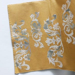 vintage fabric / Silk jacquard fabric / Japanese woven textile image 5