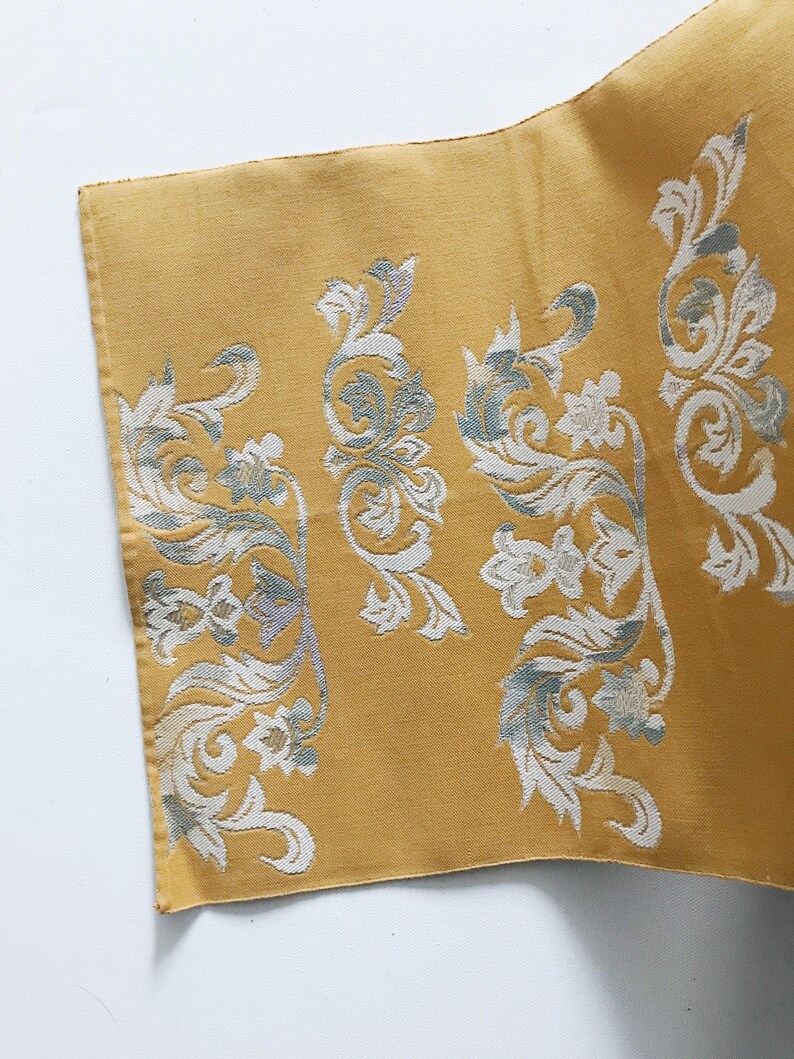 vintage fabric / Silk jacquard fabric / Japanese woven textile image 5