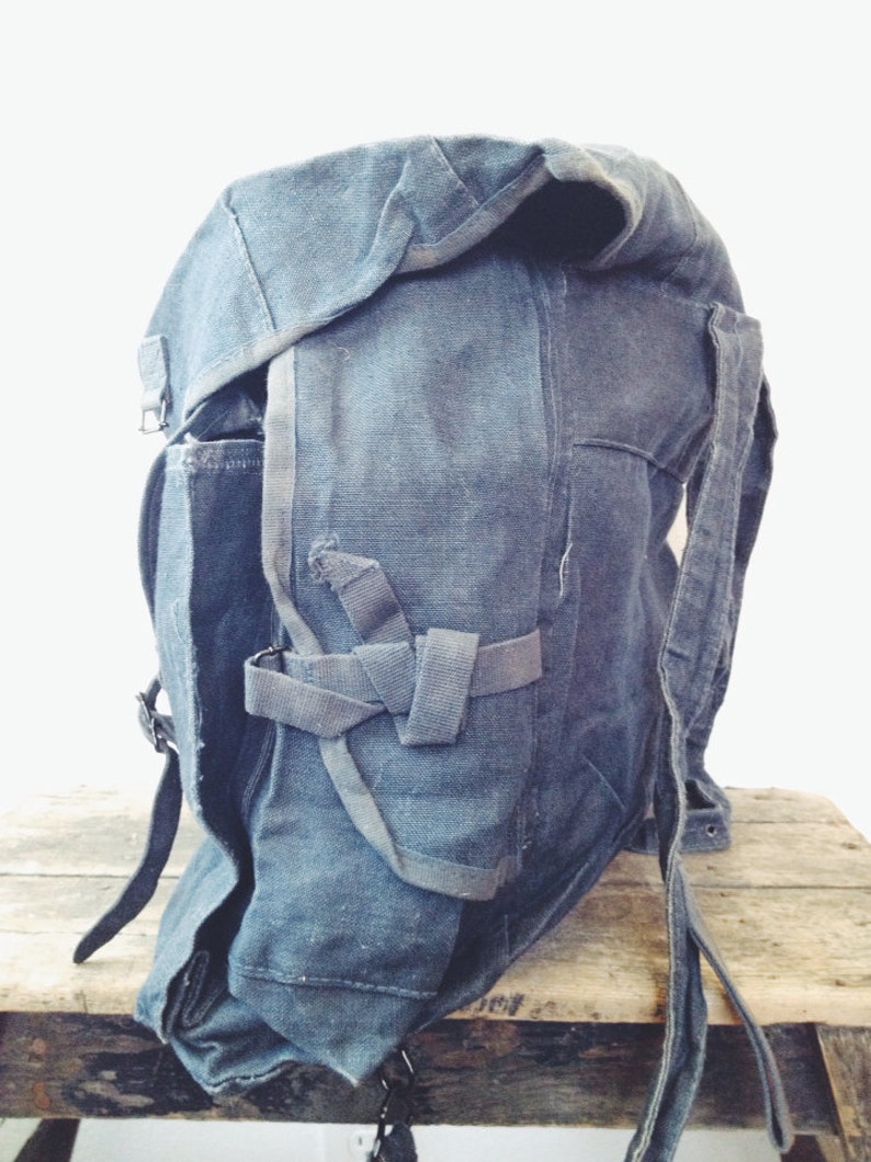 vintage Indigo Rucksack image 9