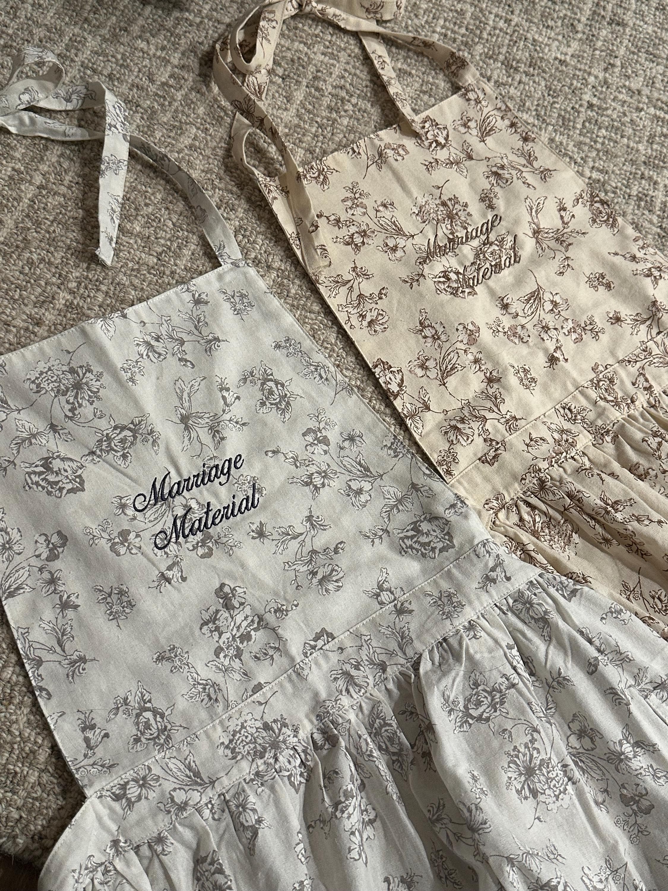 Written Aprons Custom Embroidered Apron With Handwriting – Marriage Material Apron ...