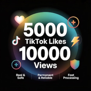 TikTok 5000 Likes + 10000 Ansichten | Echtes TikTok Wachstum | Schnelle Lieferung | Video Engagement steigern |