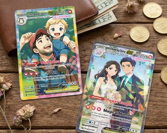 Personalized Father's Day Pokemon Card, Custom Pokemon Card, Gift For Dad, Father's Day Gift, Custom Pokemon Present