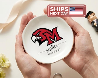 Personalized Ceramic Ring Dish, Graduation Keepsake, College Acceptance Gift (Class of 2026)