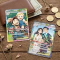 Personalized Anniversary Card, Custom Pokemon Card, Anime Wedding Card, Anniversary Gift for Couple, Valentine's Day Gift for Him Her