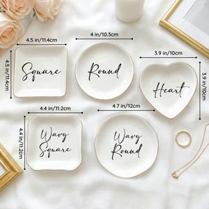 Personalized Toile De Jouy Ring Dish, Gift for Couple, Locked Jewelry Dish, Wedding Gift for Bride, Engagement Gift, First Anniversary image 4