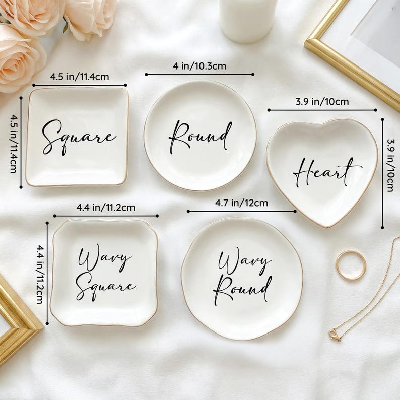 Personalized Toile De Jouy Ring Dish, Gift for Couple, Locked Jewelry Dish, Wedding Gift for Bride, Engagement Gift, First Anniversary image 4