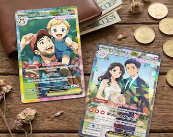 Personalized Father's Day Pokemon Card, Custom Pokemon Card, Gift For Dad, Father's Day Gift, Custom Pokemon Present