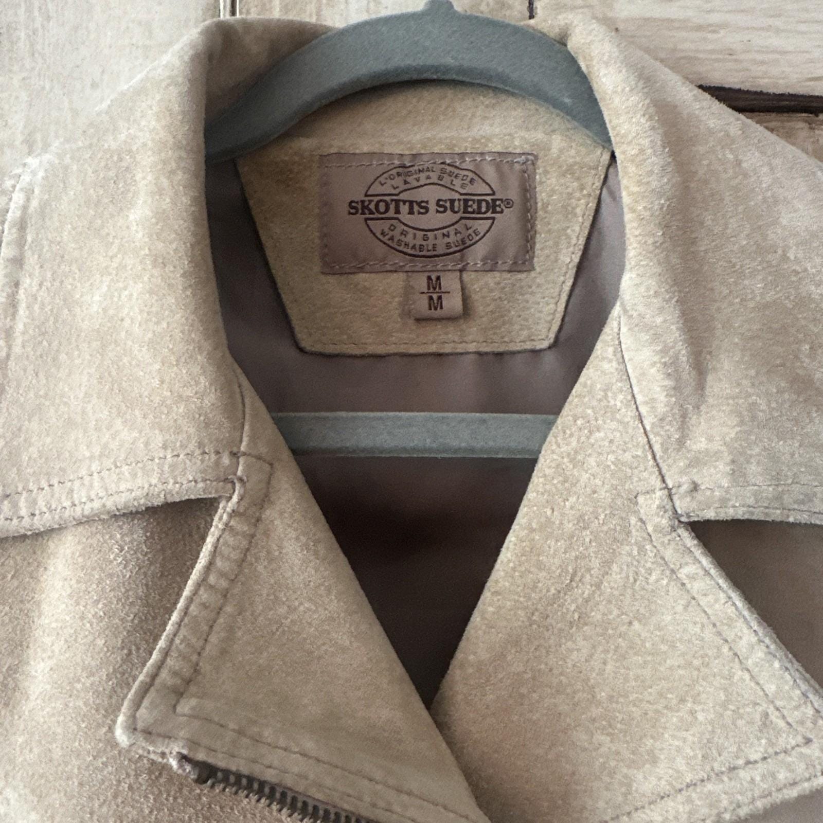 SKOTTS SUEDE Unisex M Washable Suede Jacket Riding 4063T Vintage 